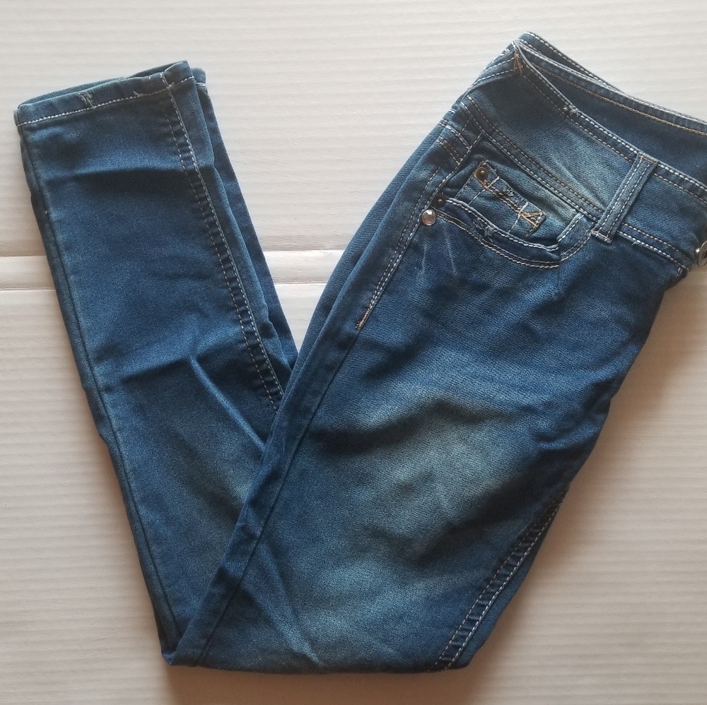 BONGO WOMENS SKINNY DENIM JEANS